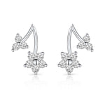 Load image into Gallery viewer, Sterling Silver Double Flower Stud Earring