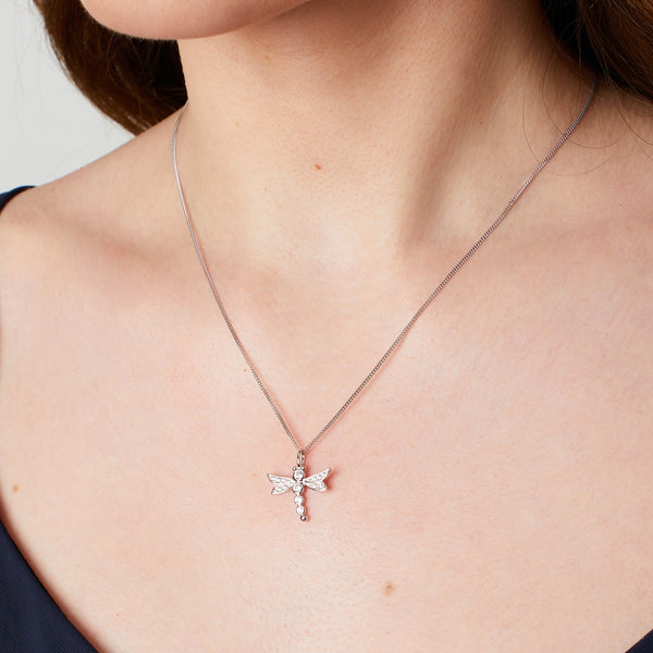 Sterling Silver Dragonfly Necklace-JOOLS by Jenny Brown