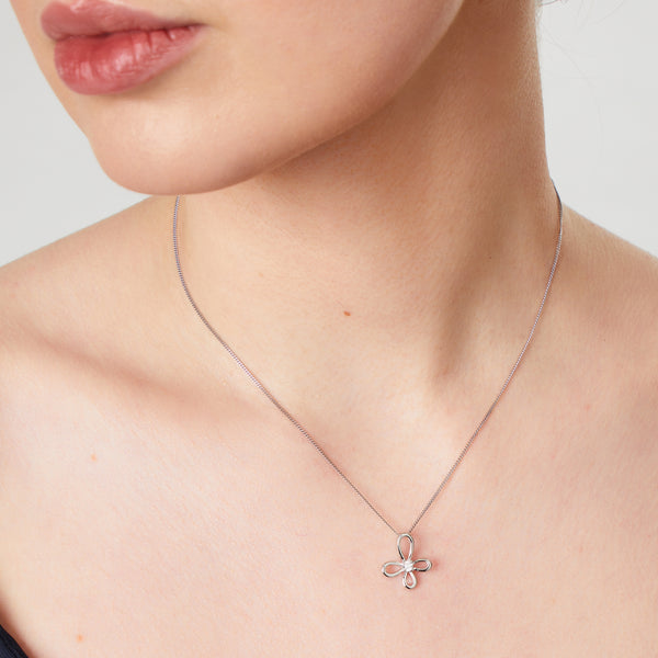 Sterling Silver Open Flower Pendant-JOOLS by Jenny Brown