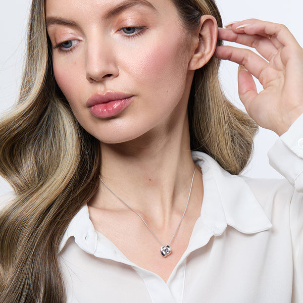 Sterling Silver Overlapping Rubover Pendant - JOOLS By Jenny Brown