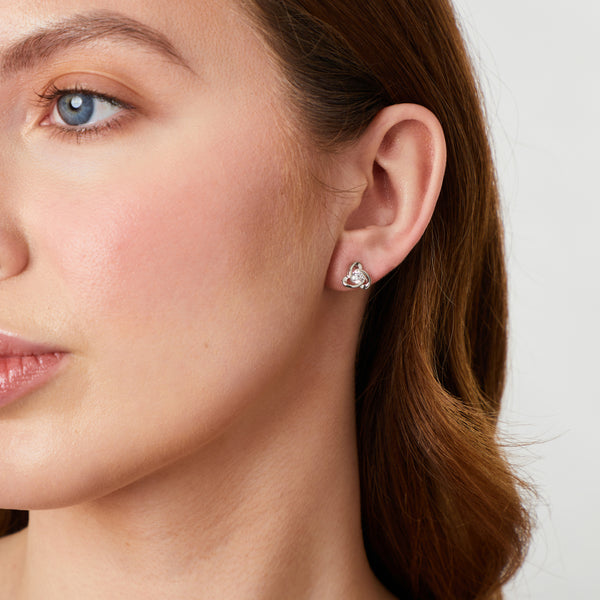 Sterling Silver Open Knot Earrings- JOOLS by Jenny Brown