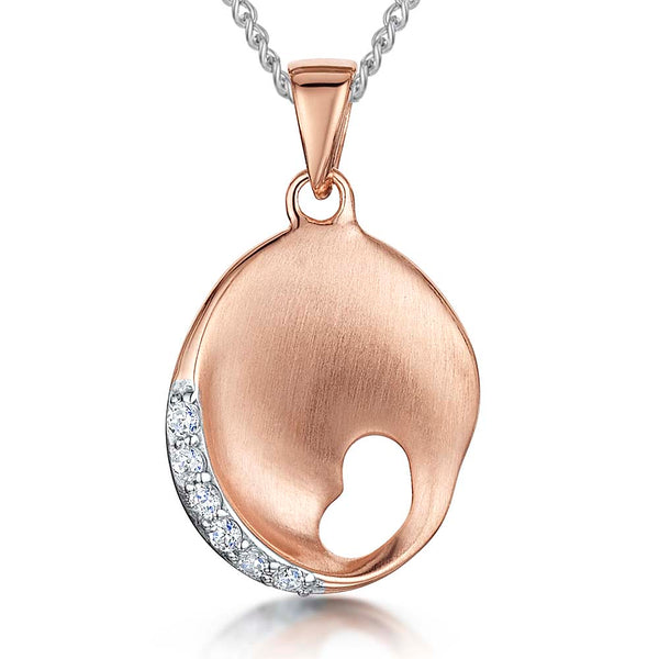 Sterling Silver Rose Gold Nugget Pendant - JOOLS By Jenny Brown