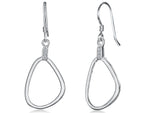 Load image into Gallery viewer, Sterling Silver Plain Earrings With A Geometric Shape - JOOLS By Jenny Brown