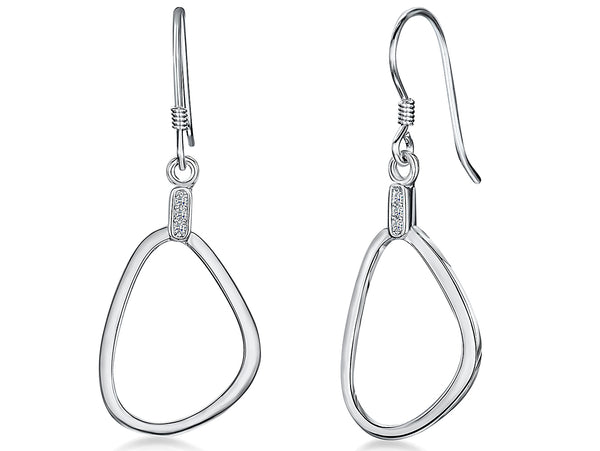 Sterling Silver Plain Earrings With A Geometric Shape - JOOLS By Jenny Brown