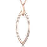 Load image into Gallery viewer, Rose Gold Open Angular Oval Pendant