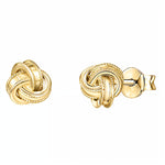 Load image into Gallery viewer, Yellow Gold Vermeil Small Woven Knot Stud Earrings - JOOLS By Jenny Brown