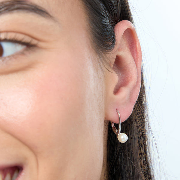 Sterling Silver Pearl French Hook Set Earrings- JOOLS by Jenny Brow