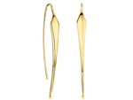 Load image into Gallery viewer, A pair of yellow gold threader earrings with diamond tip style-JOOLS by Jenny Brown
