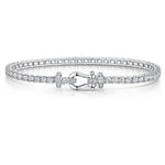 Load image into Gallery viewer, Sterling Silver 4mm Tennis Bracelet With Buckle Clasp-JOOLS by Jenny Brown