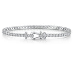Load image into Gallery viewer, Sterling Silver Tennis Bracelet With Buckle Clasp - 3mm