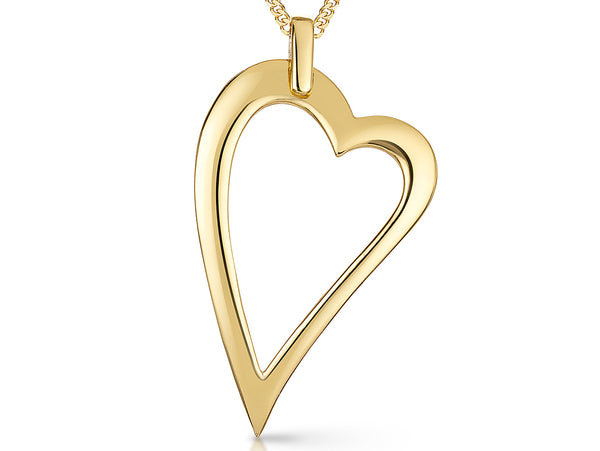 Yellow Gold Dali Heart Pendant-JOOLS by Jenny Brown
