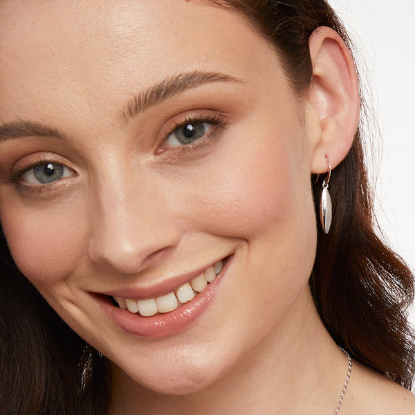 Sterling Silver Pod Drop Threader Earrings- JOOLS By Jenny Brown