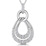 Load image into Gallery viewer, Double Pave Teardrop Pendant