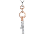 Load image into Gallery viewer, Rose Gold Necklace Set With Cubic Zirconia Drops - JOOLS By Jenny Brown