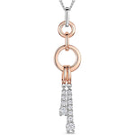Load image into Gallery viewer, Rose Gold Necklace Set With Cubic Zirconia Drops - JOOLS By Jenny Brown