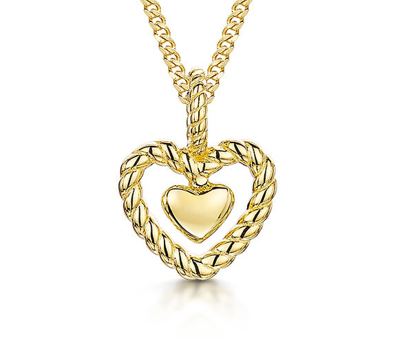 Heart Pendant With A Woven Surround - JOOLS By Jenny Brown