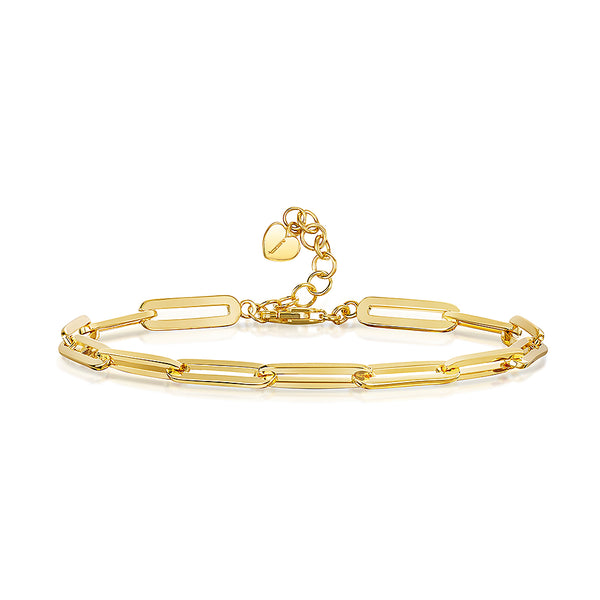 Yellow Gold Paperlink Bracelet-JOOLS by Jenny Brown
