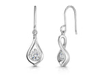 Load image into Gallery viewer, Sterling Silver Infinity Teardrop Earrings-JOOLS by Jenny Brown