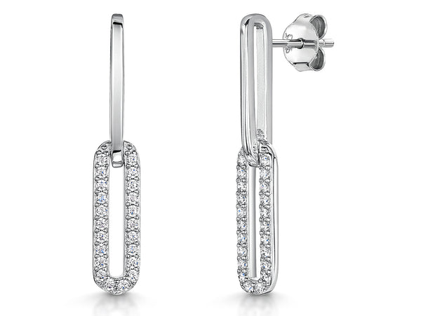 Sterling Silver Paperlink Drop Earrings - JOOLS By Jenny Brown