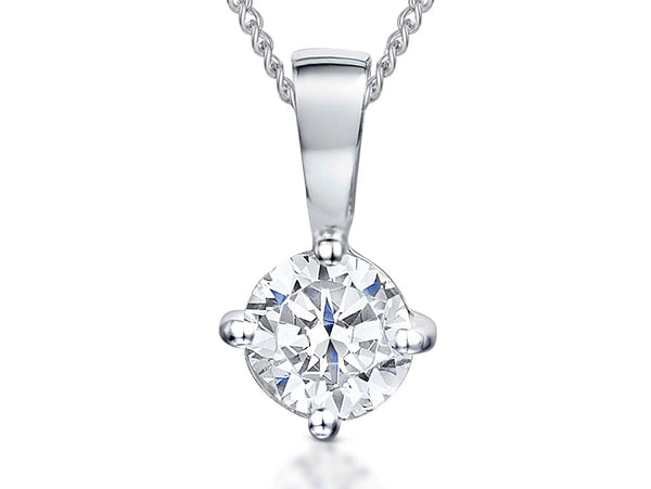 Sterling Silver 2 Carat Cubic Zirconia Pendant - JOOLS By Jenny Brown
