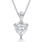 Load image into Gallery viewer, Sterling Silver 1.3 Carat White Zirconia Heart Pendant - JOOLS By Jenny Brown