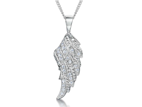 Sterling Silver Angel Wing Pendant - JOOLS By Jenny Brown