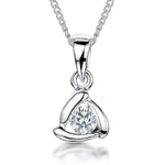 Load image into Gallery viewer, Sterling Silver Triangle Set Cubic Zirconia Pendant