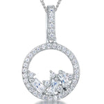 Load image into Gallery viewer, Sterling Silver Scattered Cubic Zirconia Pendant