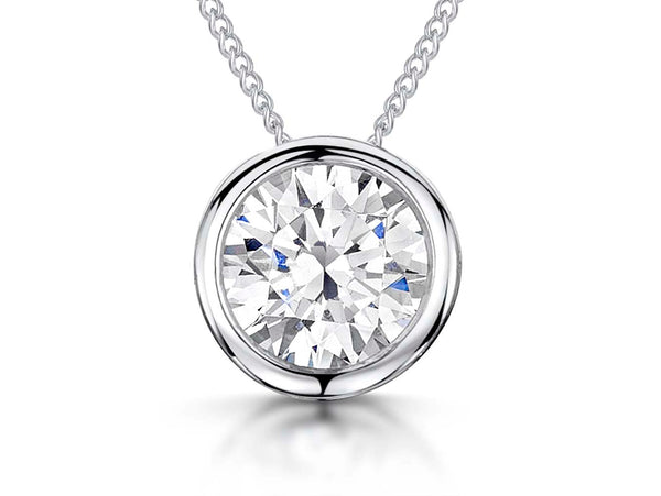 Sterling Silver 1 Carat Rubset Pendant - JOOLS By Jenny Brown