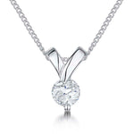 Load image into Gallery viewer, Sterling Silver Kiss Bale Solitaire Pendant - JOOLS By Jenny Brown