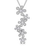 Load image into Gallery viewer, Sterling Silver Six Flower Drop Pendant