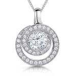 Load image into Gallery viewer, Sterling Silver Swirled Circle Pendant
