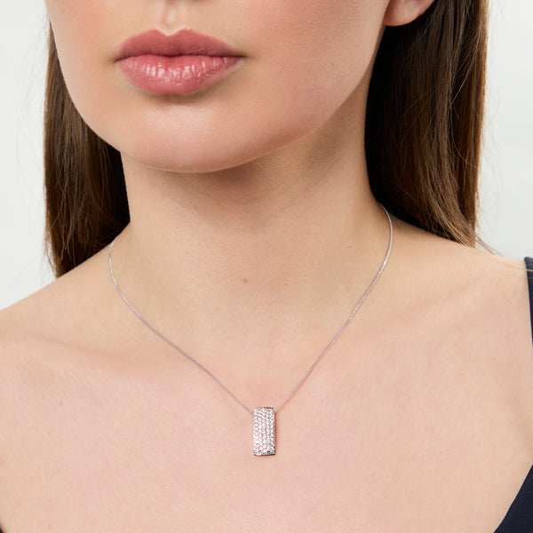 Sterling Silver Cubic Zirconia Multi Stone Set Pendant- JOOLS By Jenny Brown