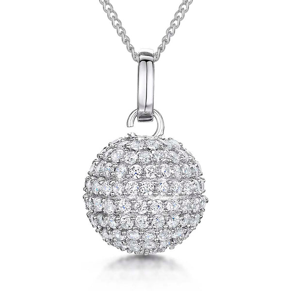Sterling Silver Disco Ball Pendant - JOOLS By Jenny Brown