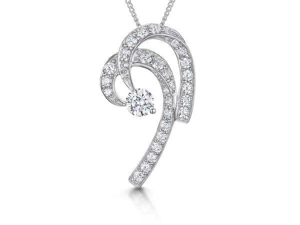 Sterling Silver Double Curl Pendant - JOOLS By Jenny Brown