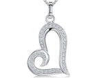 Load image into Gallery viewer, Sterling Silver Heart With Twist Pendant - JOOLS By Jenny Brown