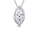 Load image into Gallery viewer, Sterling Silver Marquise Cubic Zirconia Pendant-JOOLS by Jenny Brown