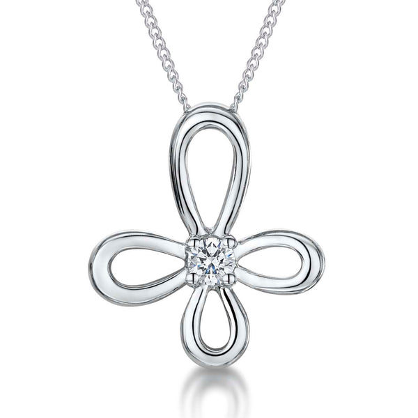Sterling Silver Open Flower Pendant - JOOLS By Jenny Brown
