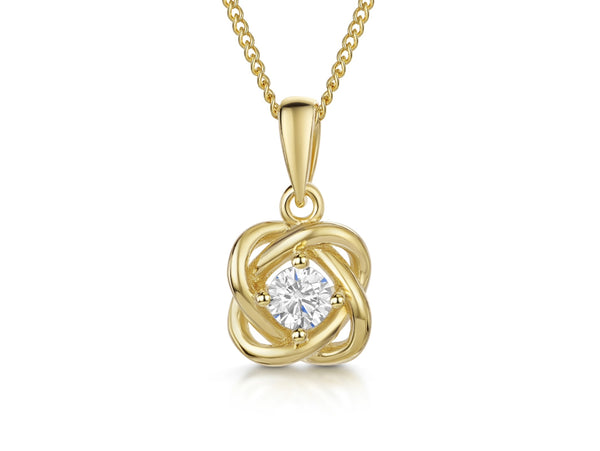 Yellow Gold Knot Pendant - JOOLS By Jenny Brown