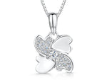 Load image into Gallery viewer, Sterling Silver Interwoven Hearts Pendant