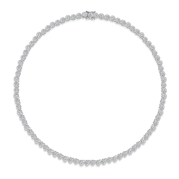 Sterling Silver Millgrain Setting Full Necklace- JOOLS by Jenny Brown