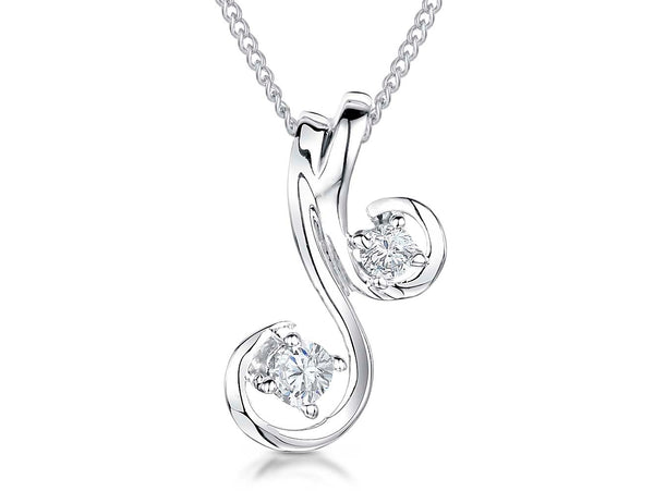 Sterling Silver Simple S Shape Pendant - JOOLS By Jenny Brown