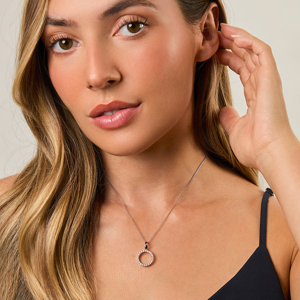 Sterling Silver Open Circle Pendant - JOOLS By Jenny Brown