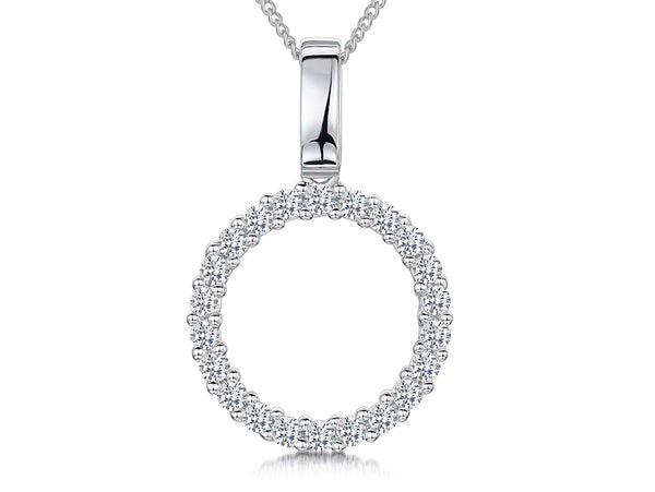 Sterling Silver Open Circle Pendant - JOOLS By Jenny Brown