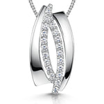 Load image into Gallery viewer, Sterling Silver Overlapping Marquise Pendant-JOOLS by Jenny Brown