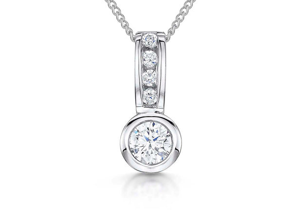 Sterling Silver Round Solitaire Pendant - JOOLS By Jenny Brown