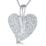 Load image into Gallery viewer, Sterling Silver Pave Heart Pendant