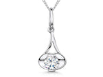 Load image into Gallery viewer, Sterling Silver And Cubic Zirconia Oval Pendant