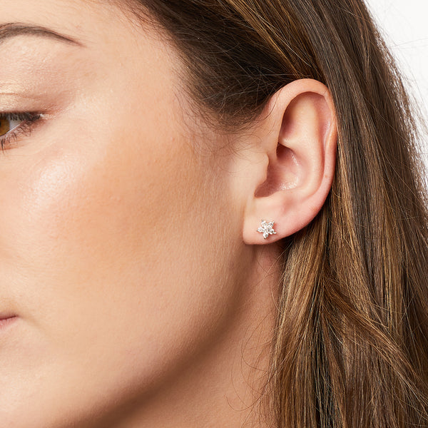 Sterling Silver Small Star Stud Earrings-JOOLS by Jenny Brown