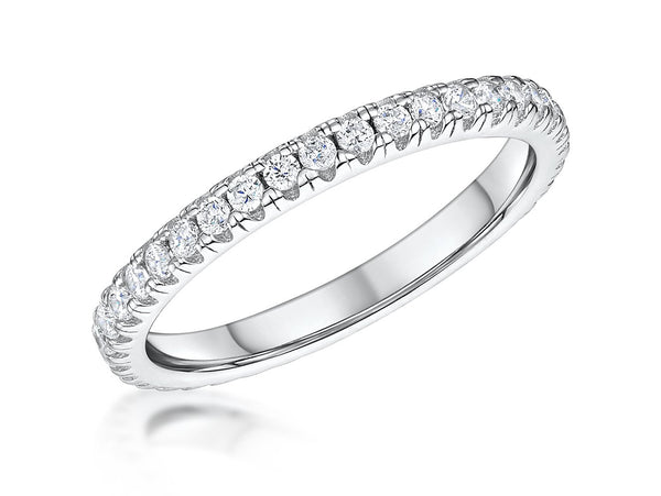 STERLING SILVER FULL ETERNITY RING SET WITH CUBIC ZIRCONIA STONES Rings - JOOLS By Jenny Brown
